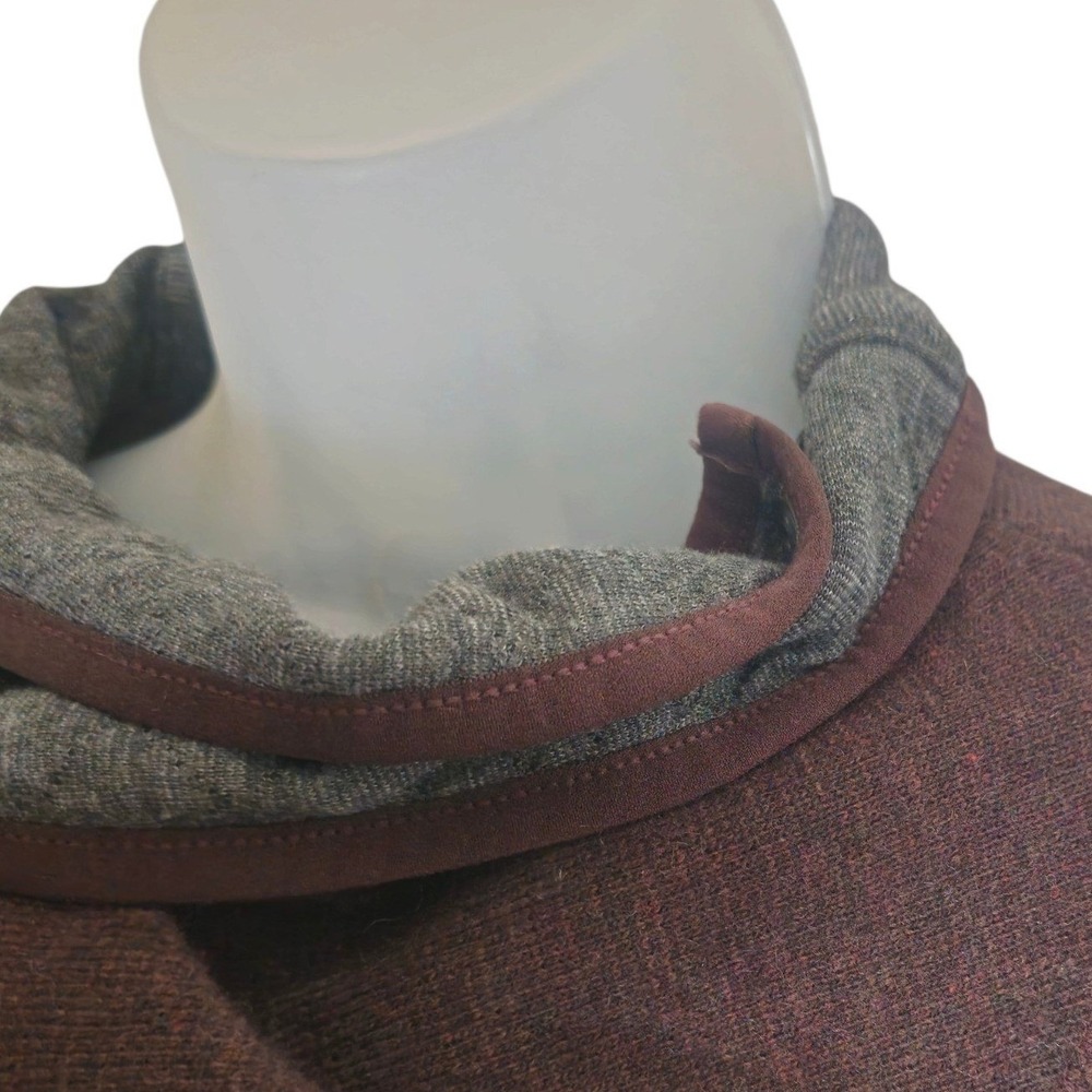 Mountain Hardware Sarafin Wrap Sweater Cardigan Brown/Gray Sz L Quilted Granola - Picture 10 of 14